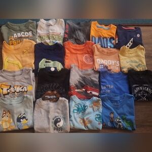Lot Of 12 Month Shirts ,, Assorted Graphic T-Shirts for Kids